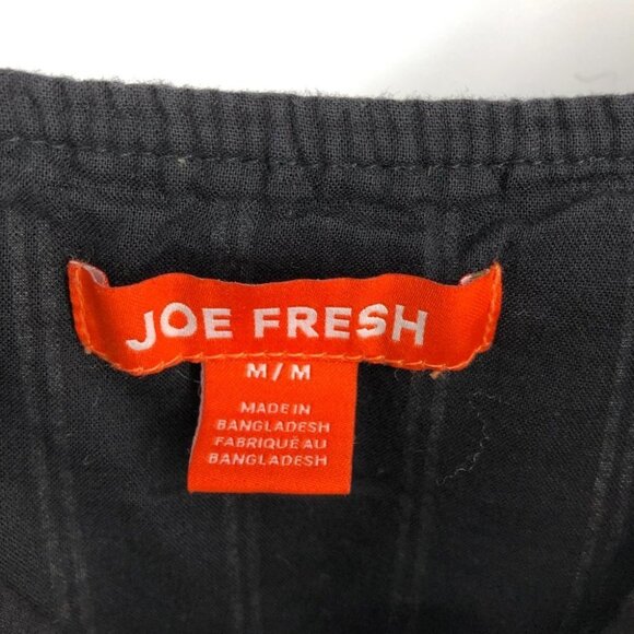 Joe Fresh Black white Striped Midi sleeveless cotton Dress size M - Picture 4 of 15